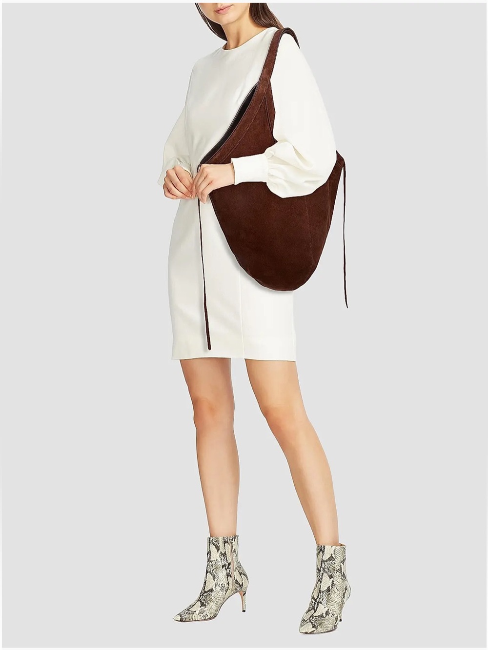 Soft M hobo - Chocolate suede